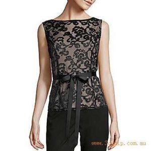 Blue Sage black sequined women’s blouse.